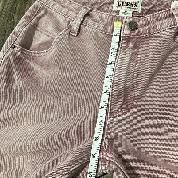 GUESS Originals Mid-Rise Women’s Overdye Slouchy Carpenter Pink Wash Jeans - Picture 11 of 16